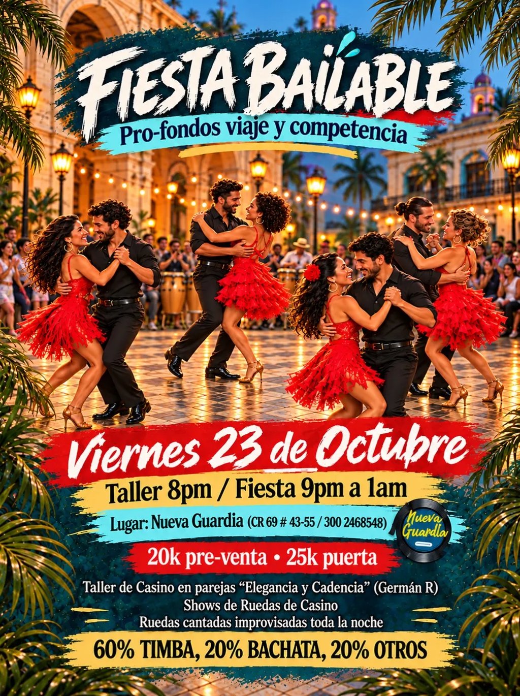 Fiesta bailable: Pro-fondos viaje y competencia