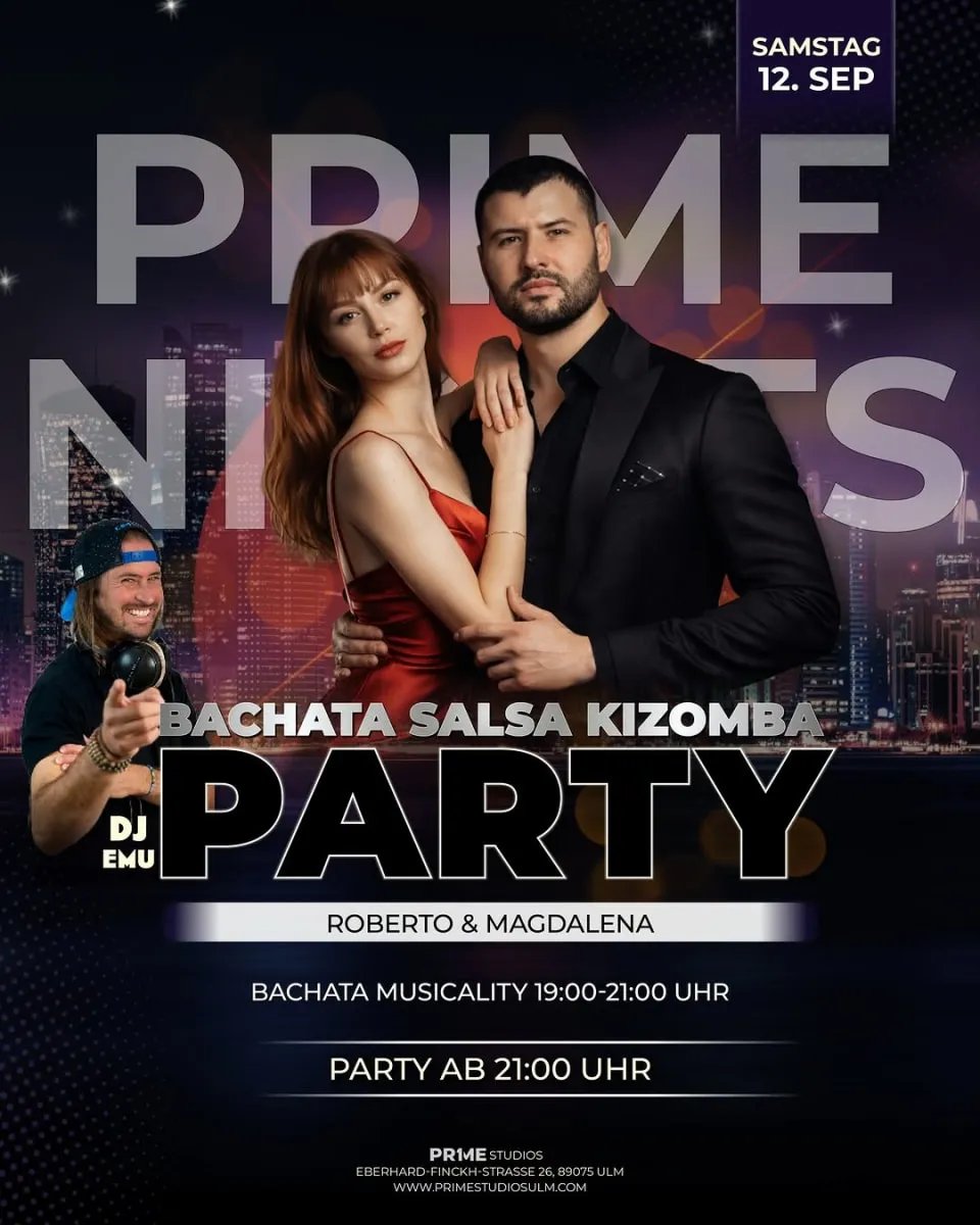 PRIME NIGHTS – Bachata Salsa Kizomba Party