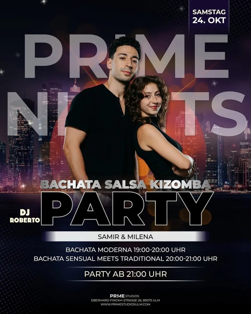 Prime Nights – Bachata Salsa Kizomba Party
