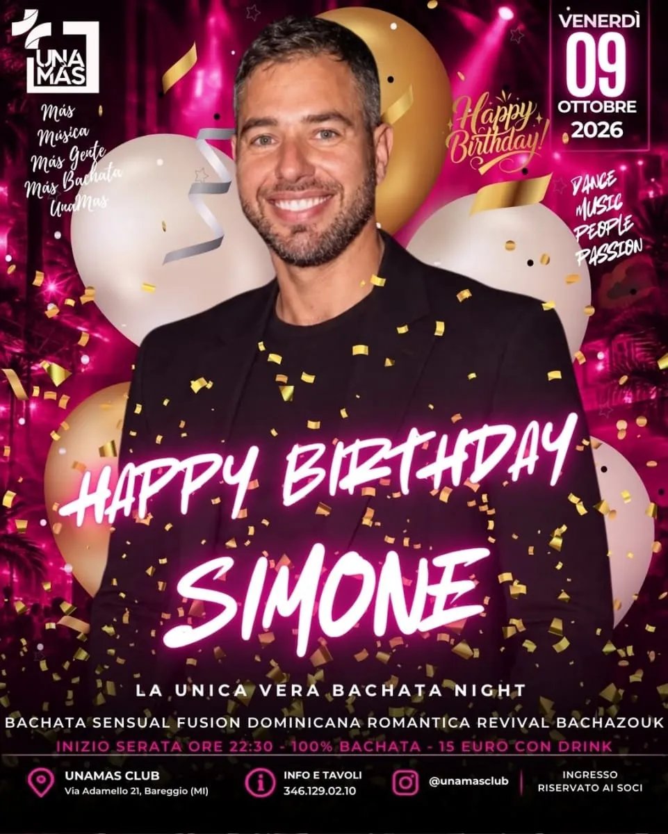 Happy Birthday Simone – La Unica Vera Bachata Night