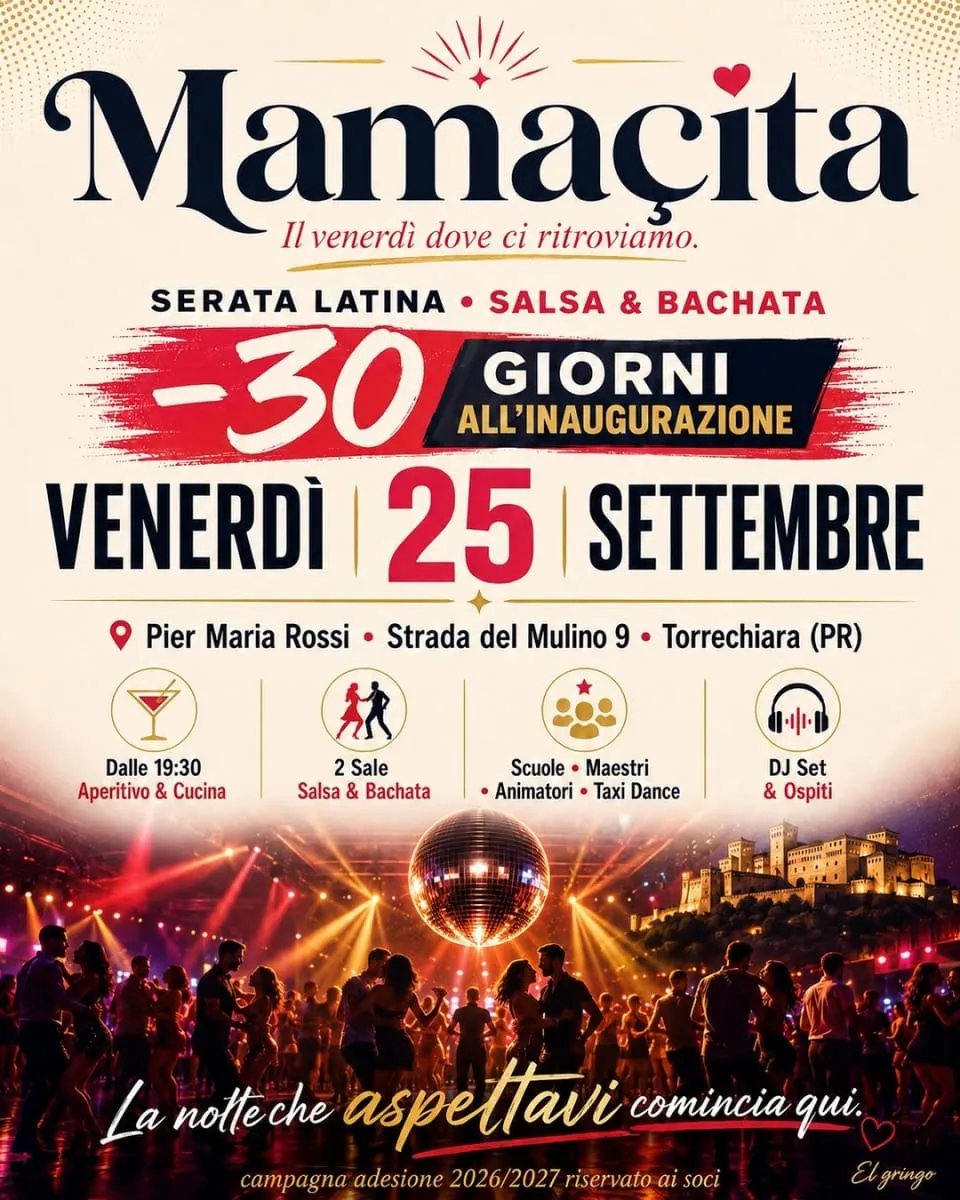 Mamacita – Inaugurazione stagione 2026/2027