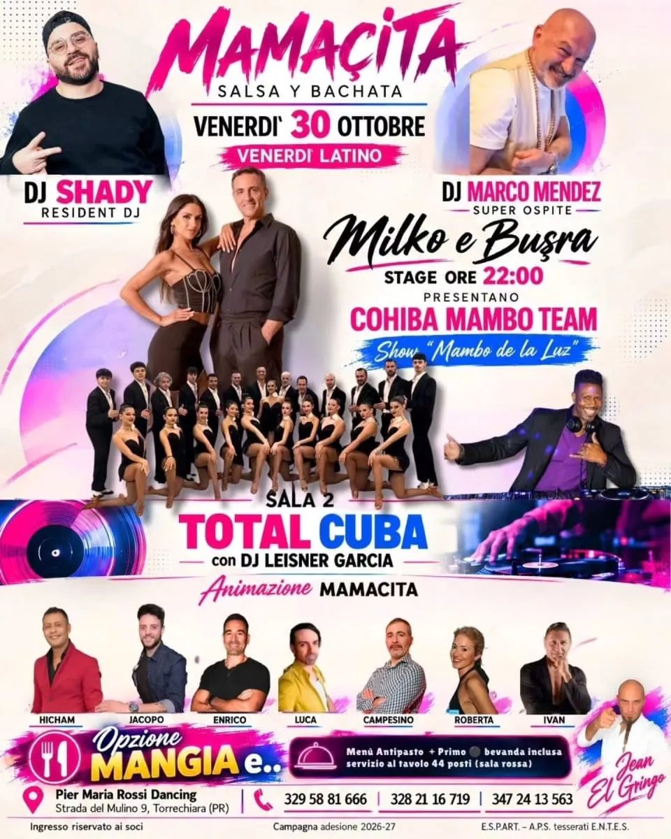 Mamacita salsa y bachata – Venerdì latino