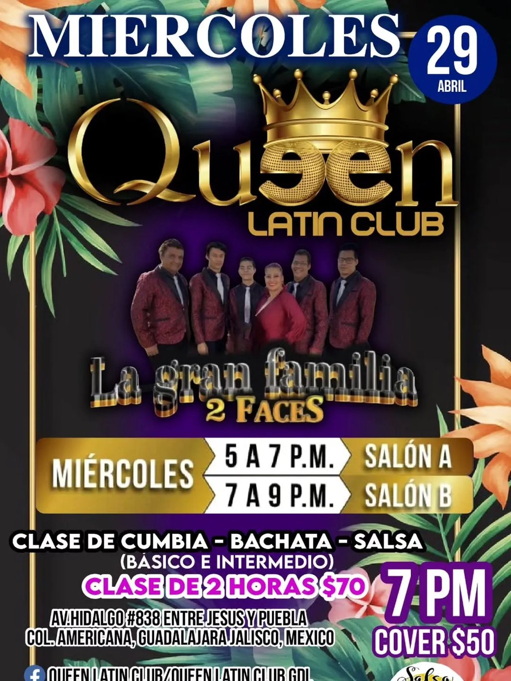 Noche de música tropical con La gran familia 2 Faces