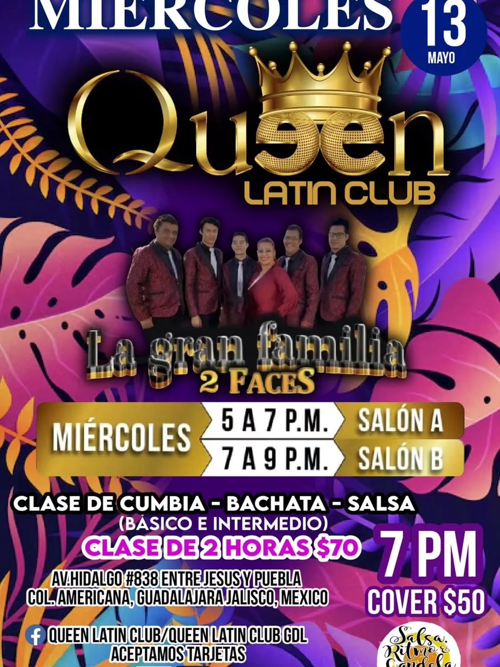 Noche de Música Tropical con La Gran Familia 2 Faces