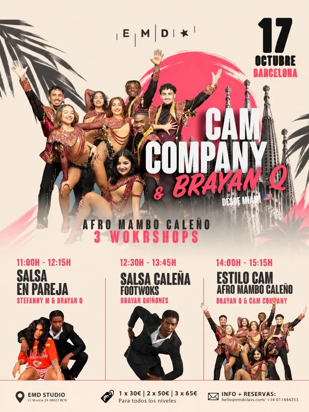 Afro mambo caleño 3 wokrshops