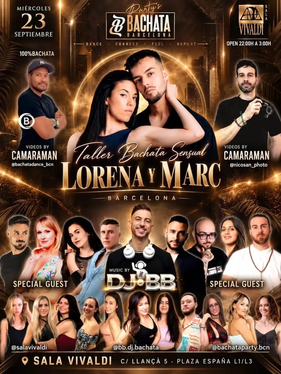 Bachata Barcelona Party – Taller Bachata Sensual Lorena y Marc