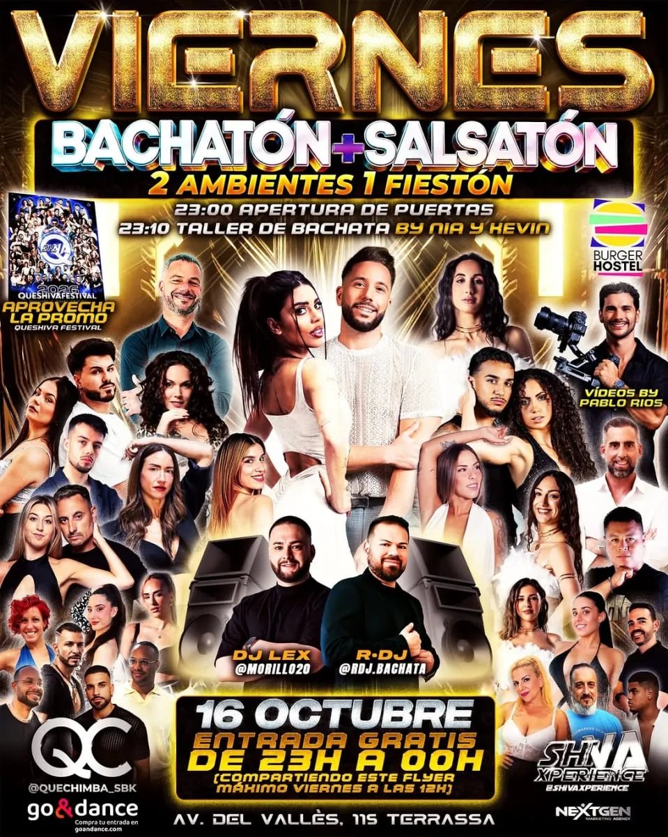 Bachatón + Salsatón 2 ambientes 1 fiestón