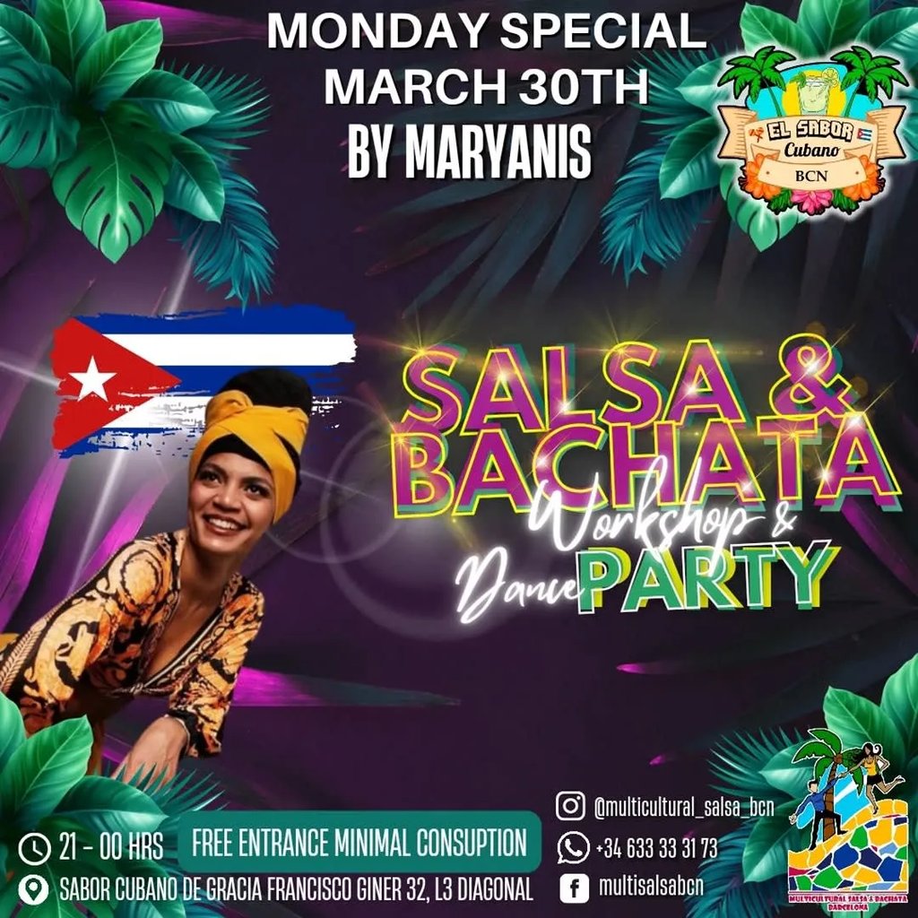 Monday Special: Salsa & Bachata Workshop & Dance Party by Maryanis