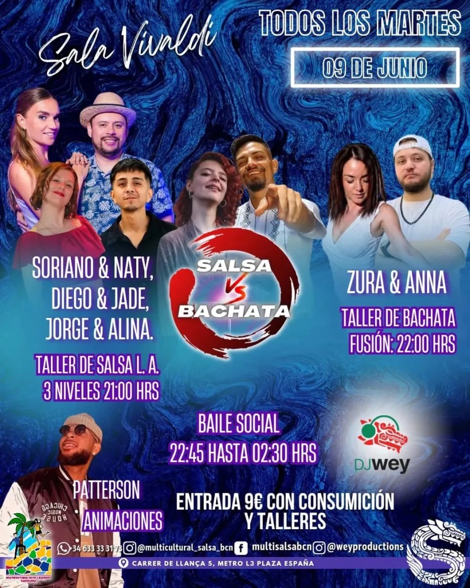 Salsa vs Bachata en Sala Vivaldi