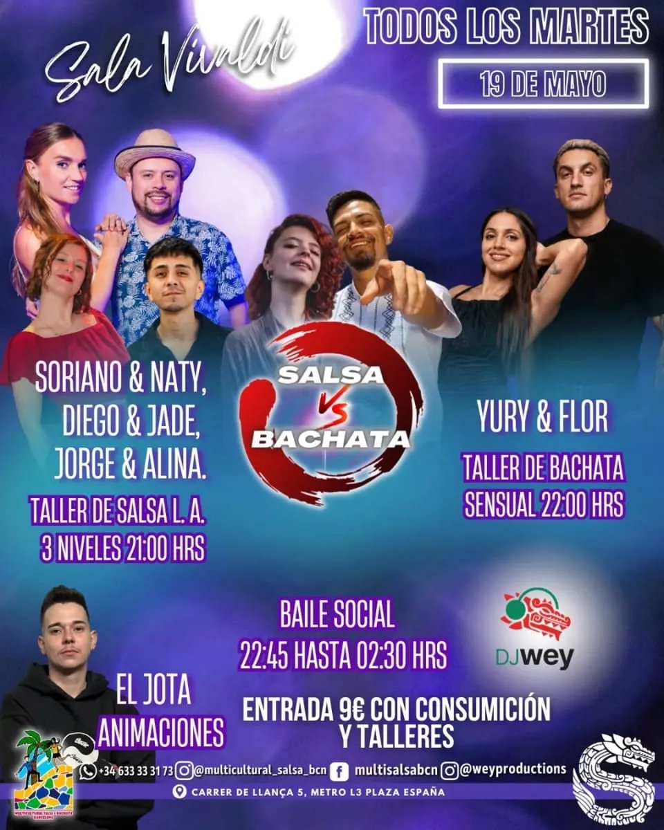 Salsa vs Bachata - Sala Vivaldi
