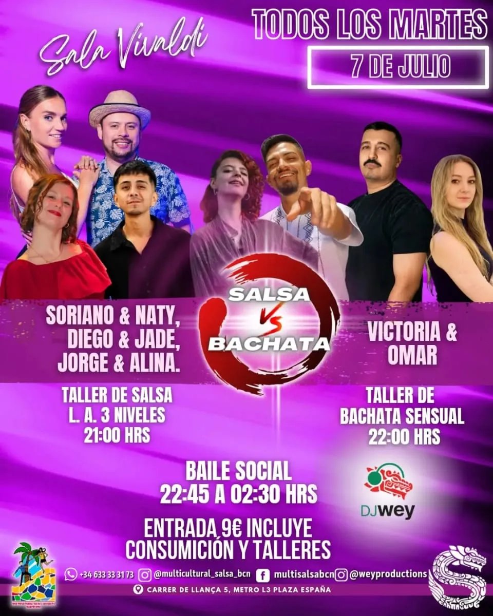 Salsa vs Bachata Sala Vivaldi