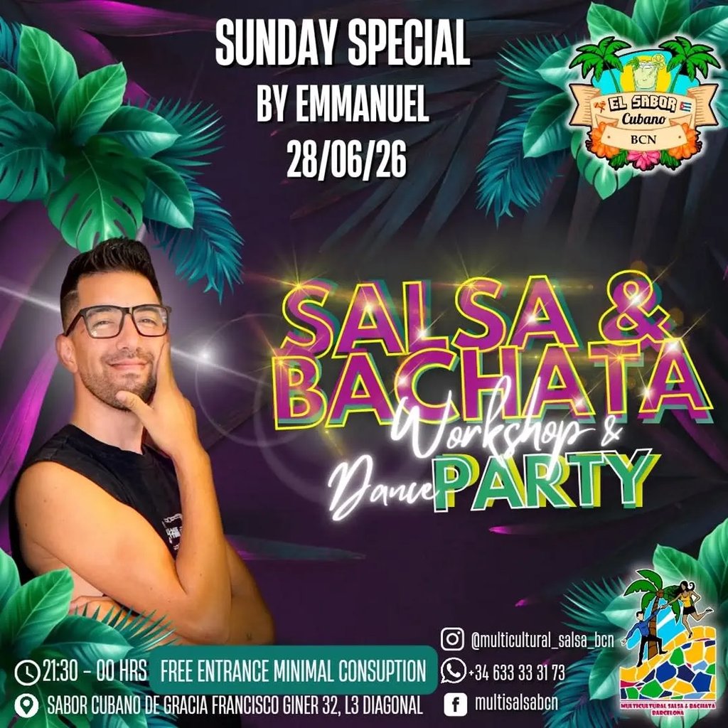 Sunday Special Salsa & Bachata Workshop & Dance Party