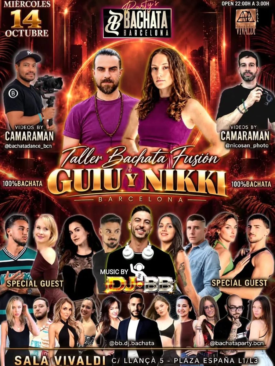 Taller bachata fusión Guiu y Nikki – Bachata Barcelona party