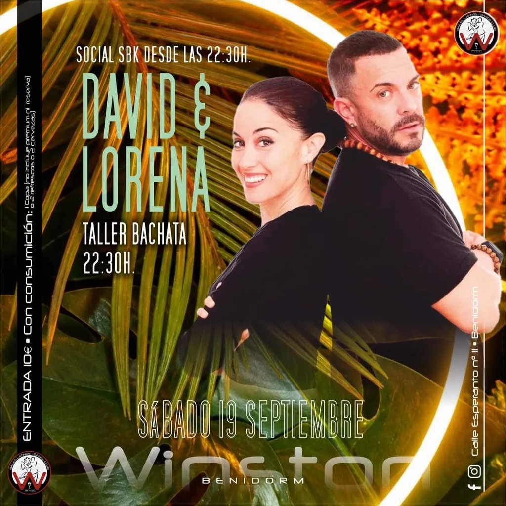 Taller de bachata con David y Lorena + Social SBK