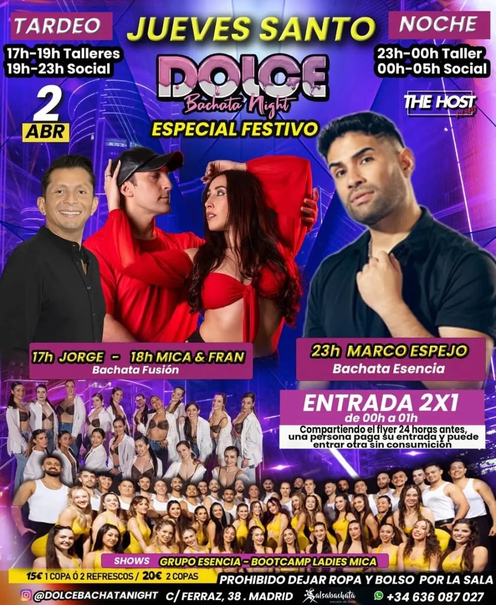 Dolce Bachata Night Especial Festivo