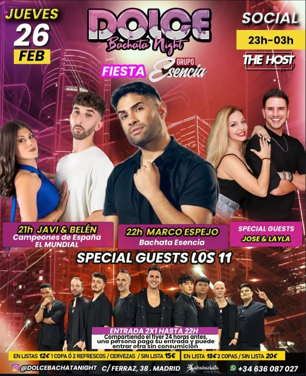 Dolce Bachata Night - Fiesta Grupo Esencia