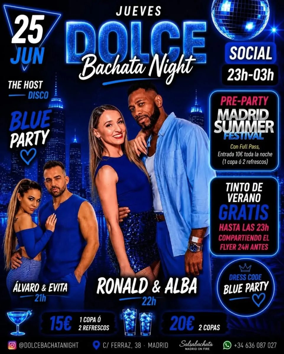Dolce Bachata Night Pre-Party Madrid Summer Festival