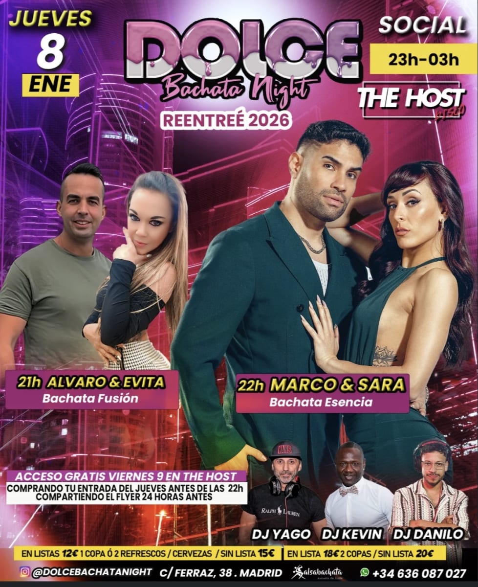 Dolce Bachata Night Reentré 2026