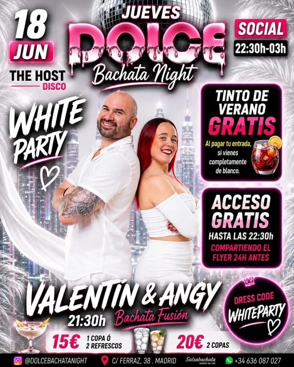 Jueves Dolce Bachata Night White Party