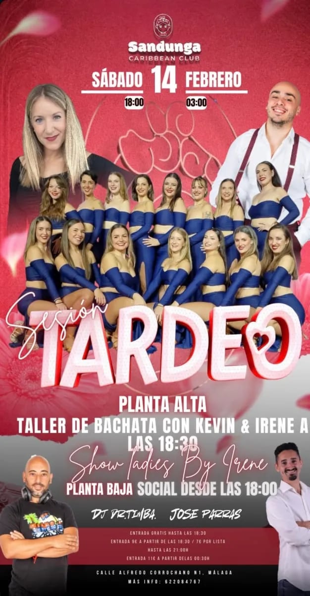 Sesión Tardeo - Taller de Bachata y Social en Sandunga