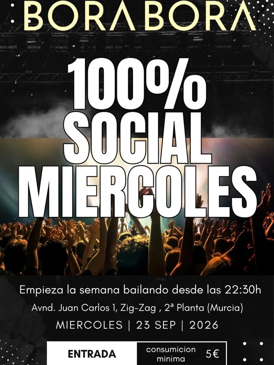 100% social miércoles