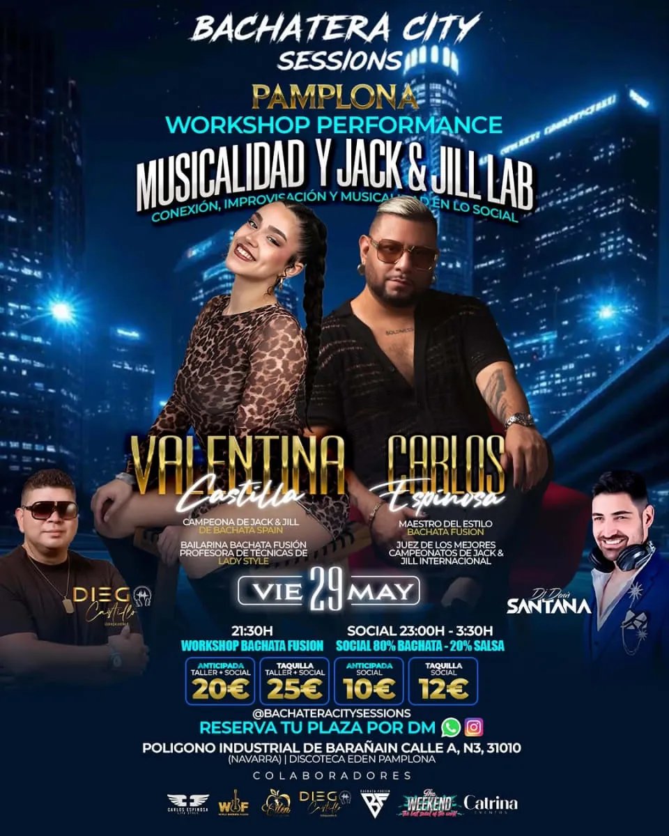 Bachatera City Sessions Pamplona: Musicalidad y Jack & Jill Lab
