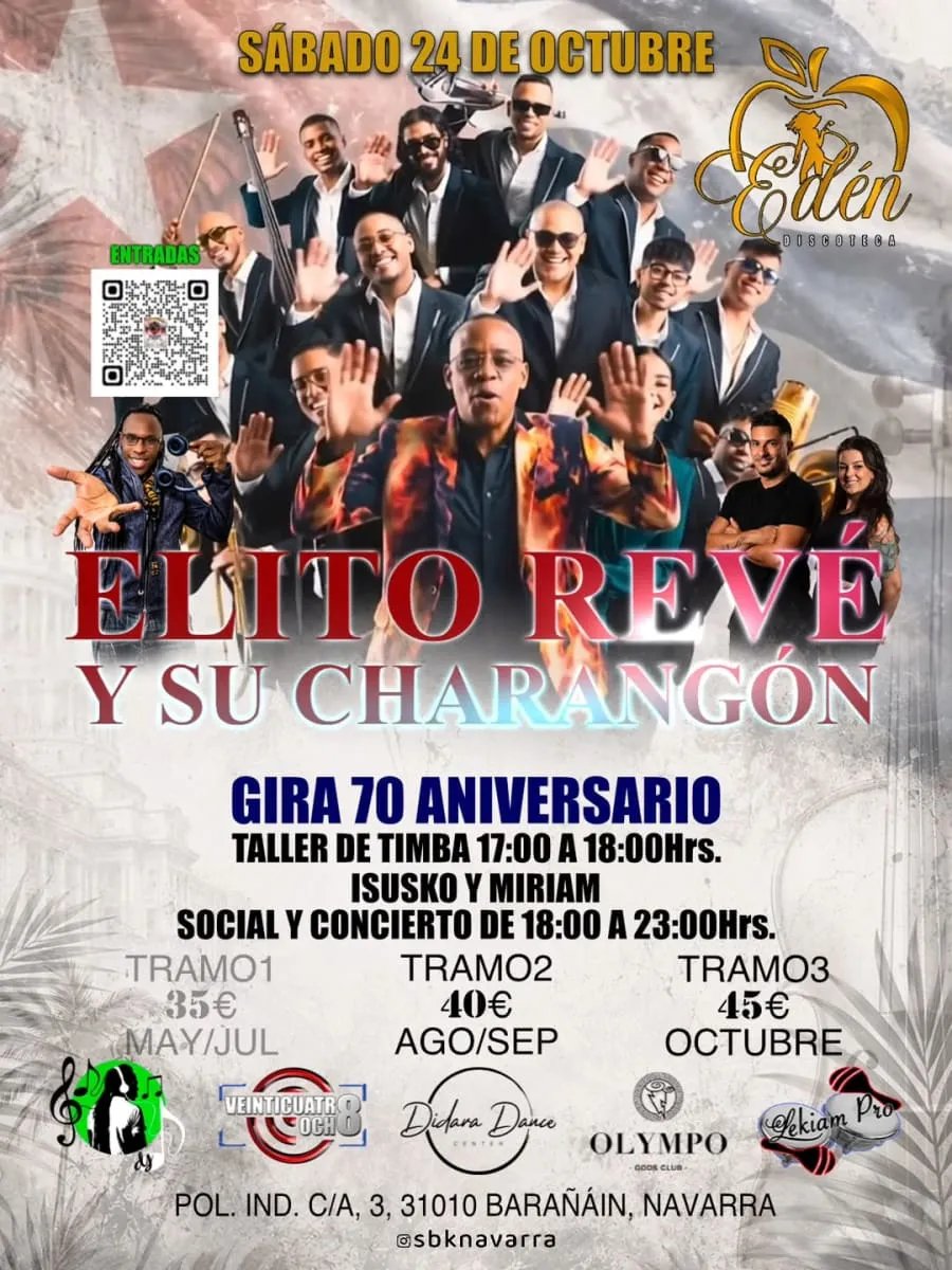 Elito Revé y su Charangón - Gira 70 aniversario