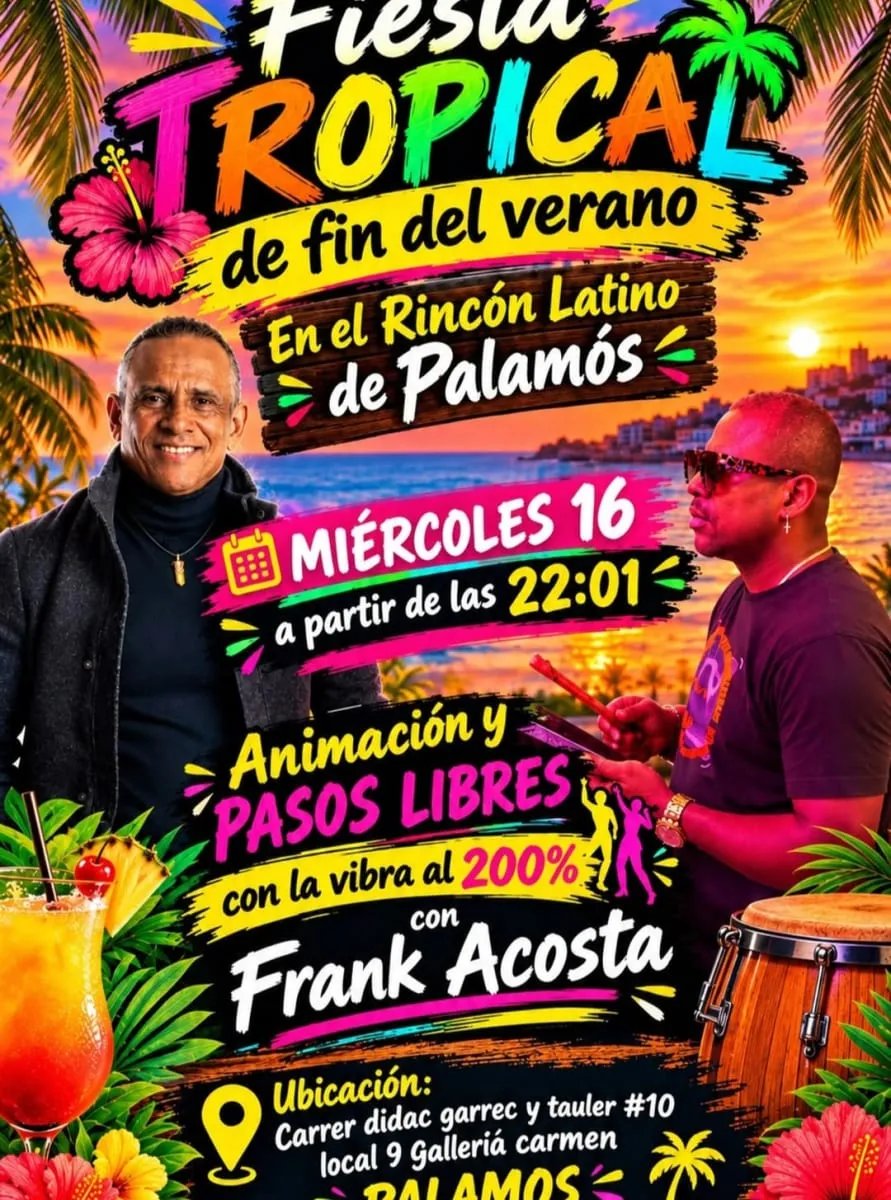 Fiesta tropical de fin del verano