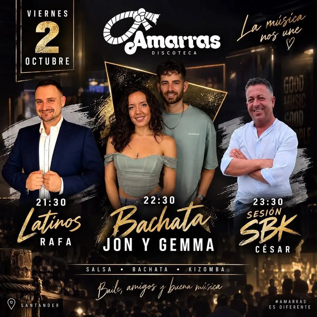 Noche de Bachata con Jon y Gemma en Amarras