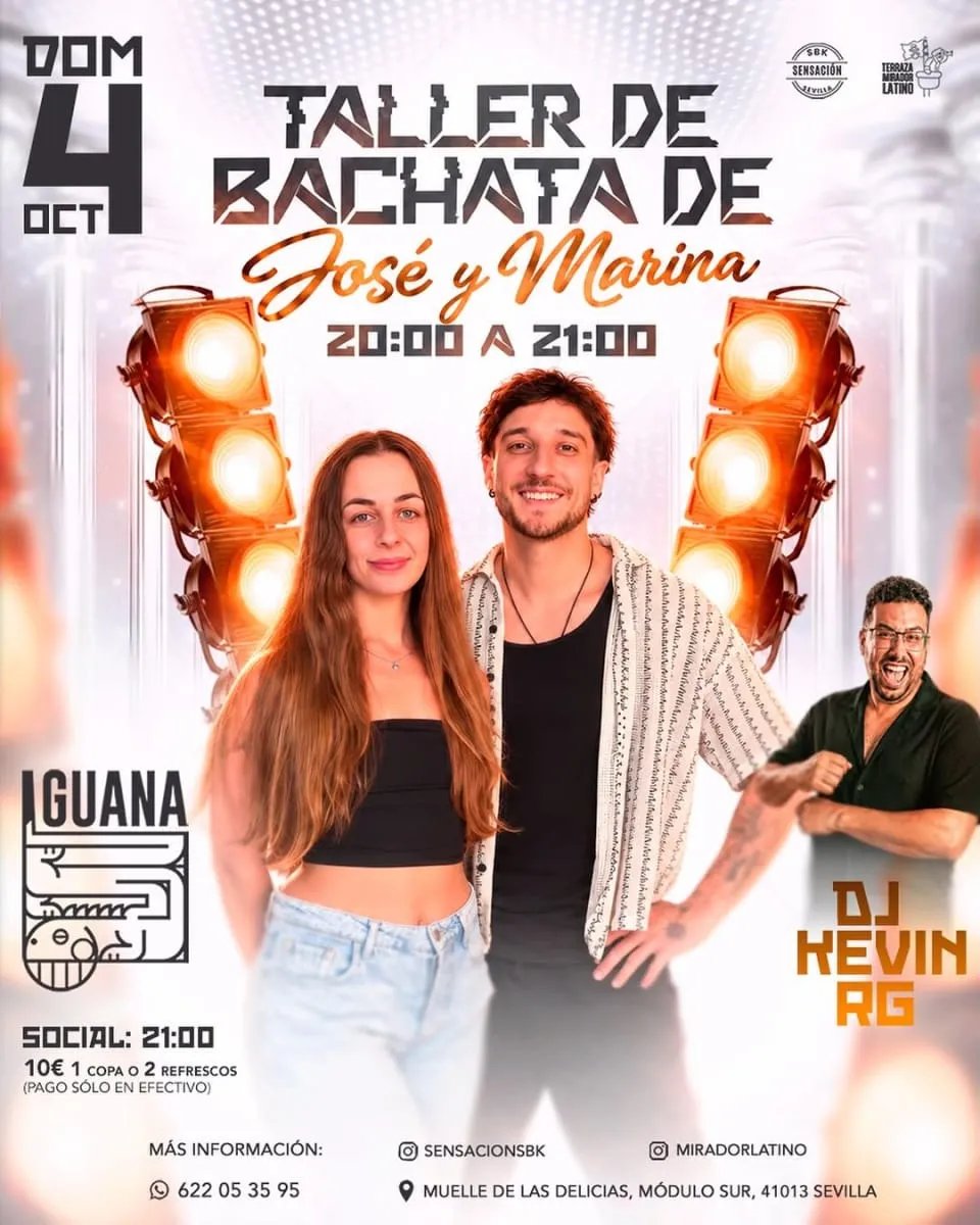 Taller de Bachata de José y Marina + Fiesta Latina