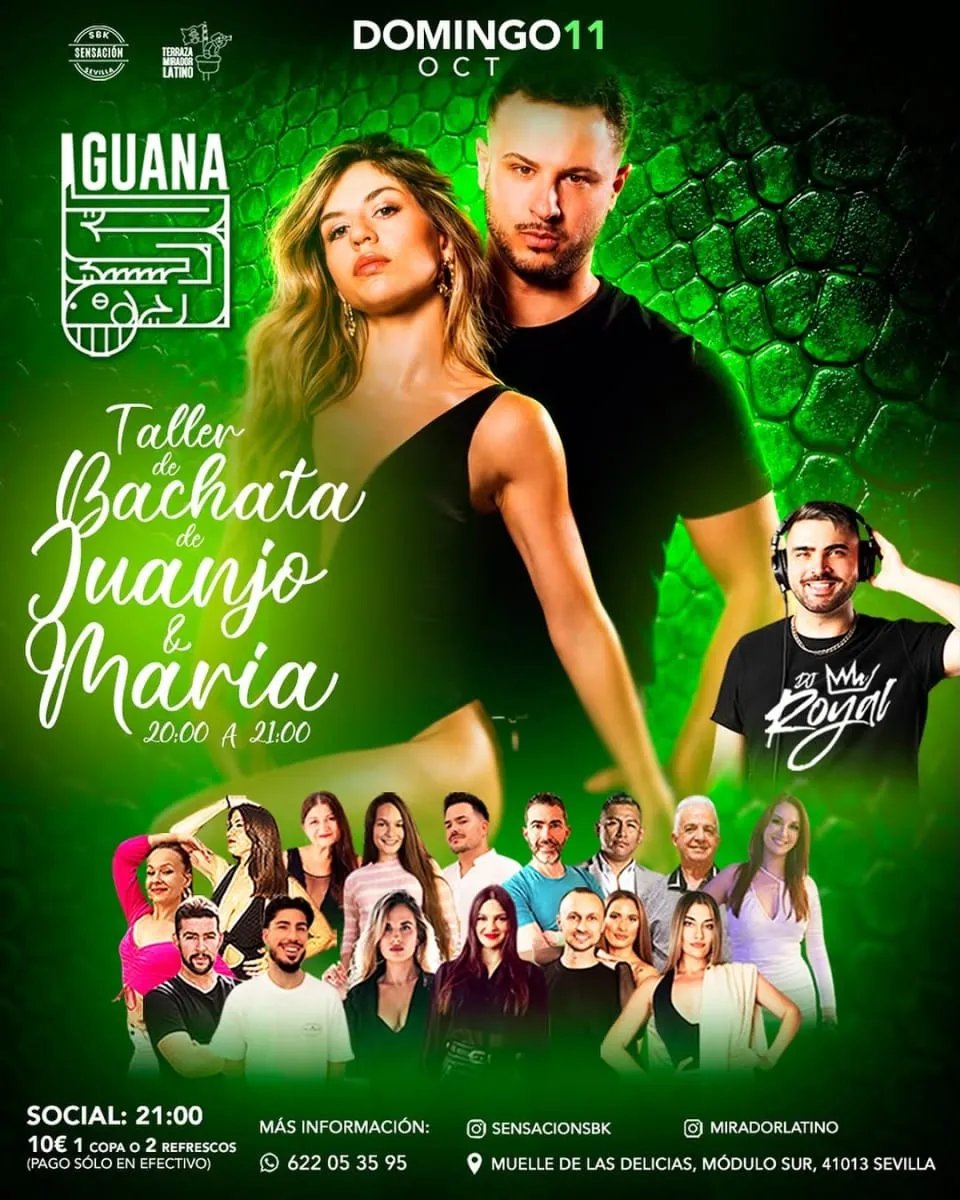 Taller de bachata de Juanjo & María + Fiesta latina