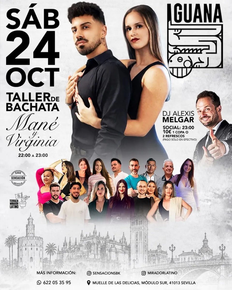 Taller de bachata Mané y Virginia + Fiesta latina