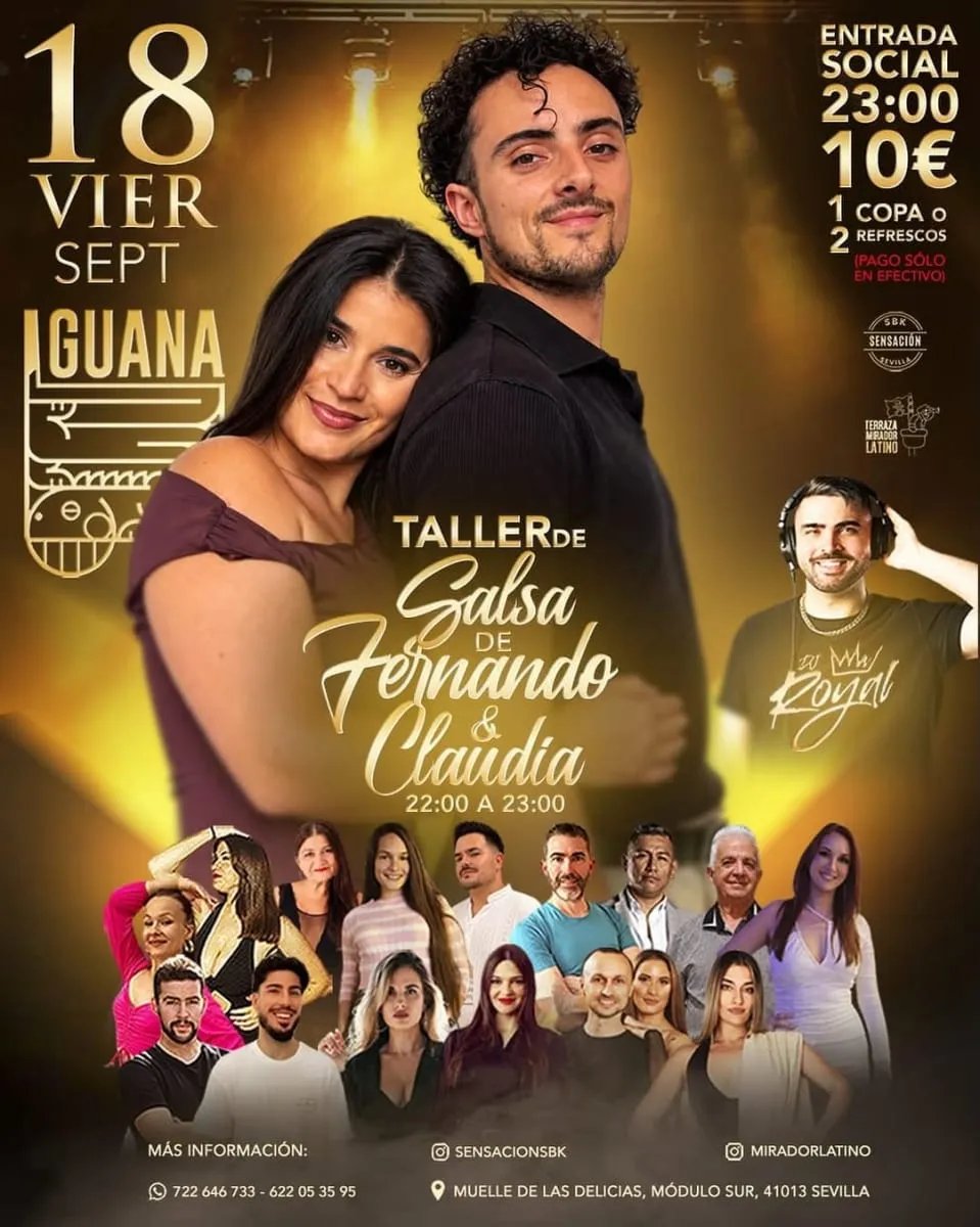 Taller de salsa de Fernando & Claudia + Fiesta latina