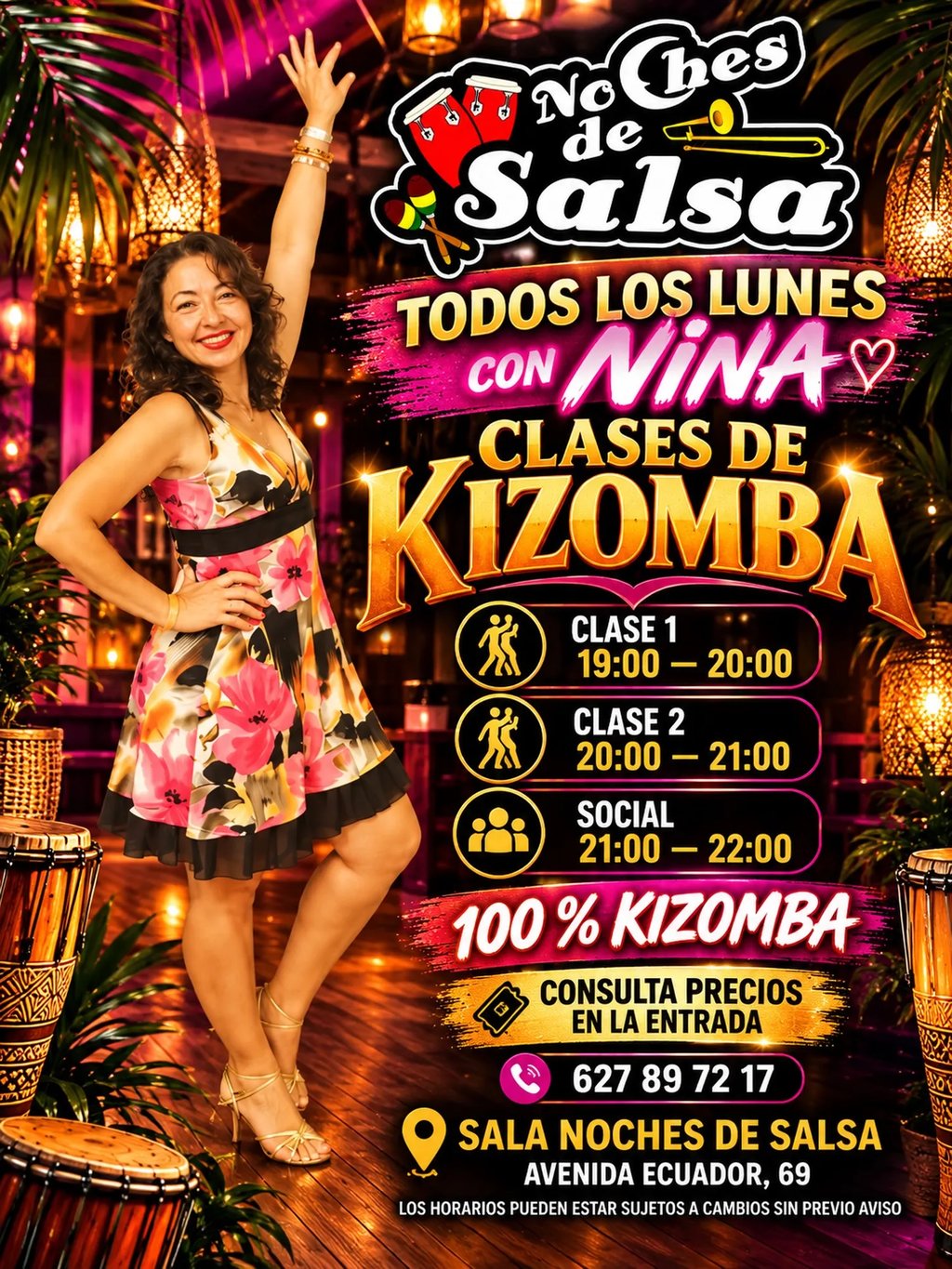 Clases de kizomba con Nina