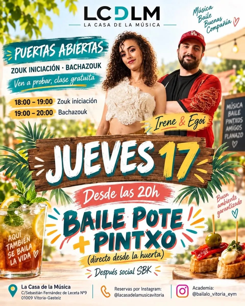 Baile Pote + Pintxo y social SBK – puertas abiertas