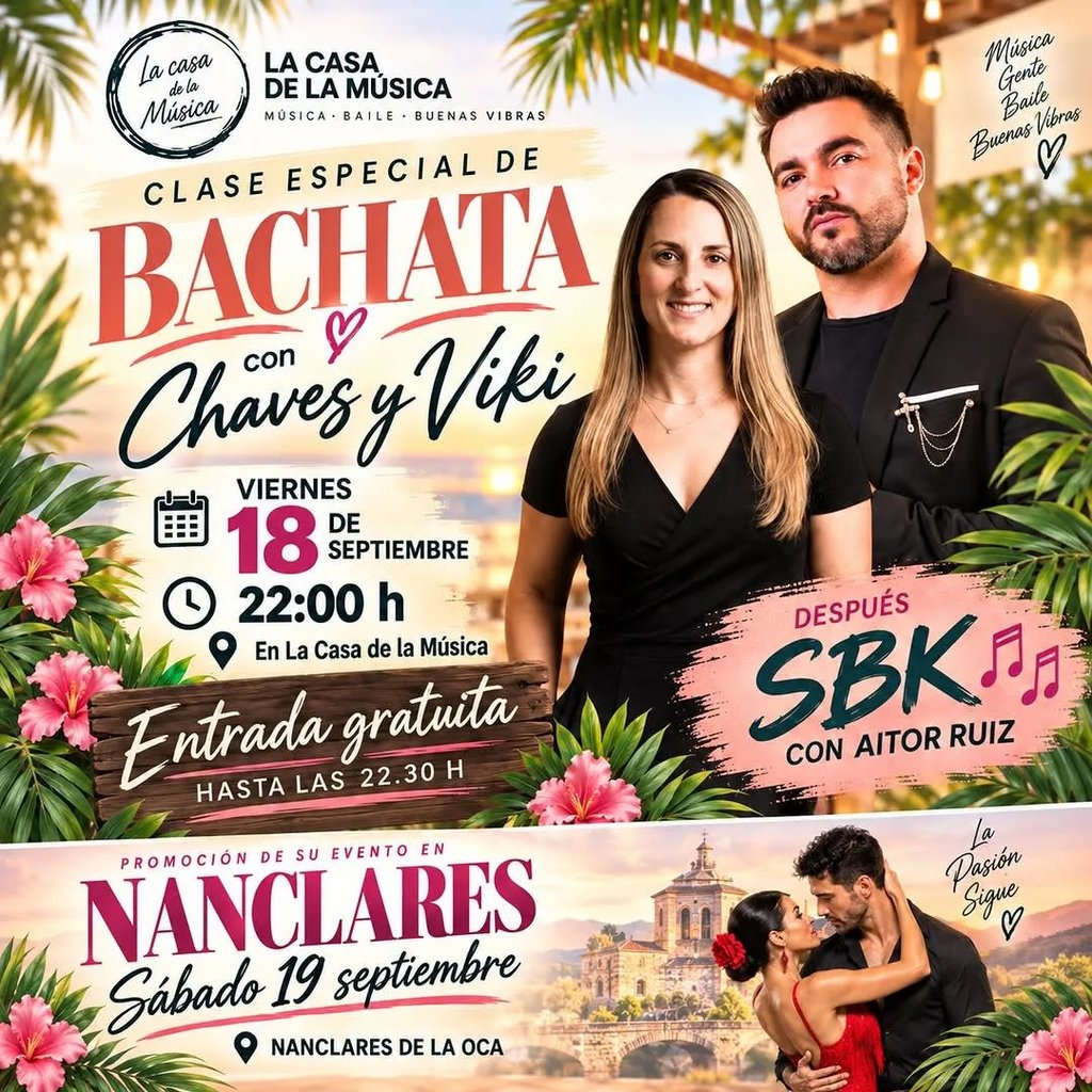 Clase especial de bachata con Chaves y Viki