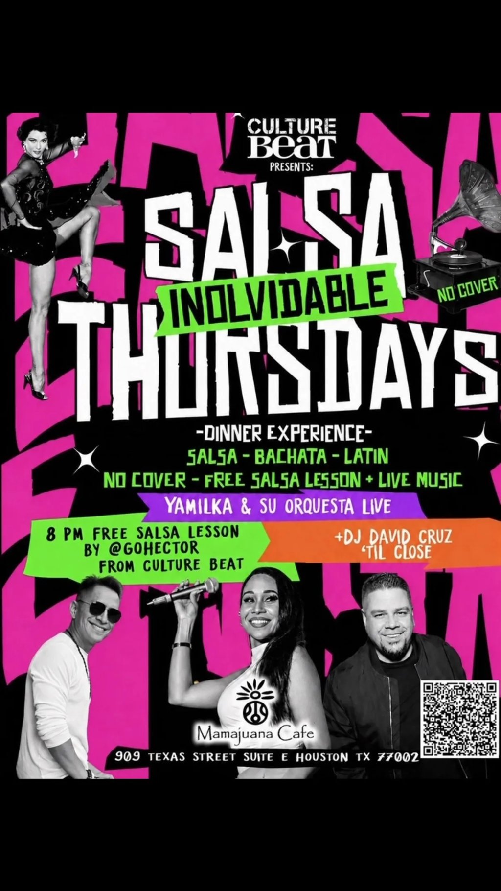 SALSA INOLVIDABLE THURSDAYS - DINNER EXPERIENCE -