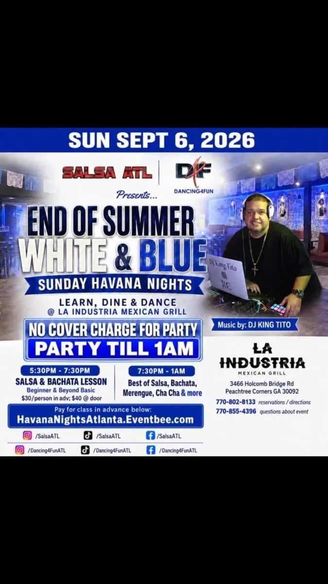 End of Summer White & Blue – Sunday Havana Nights