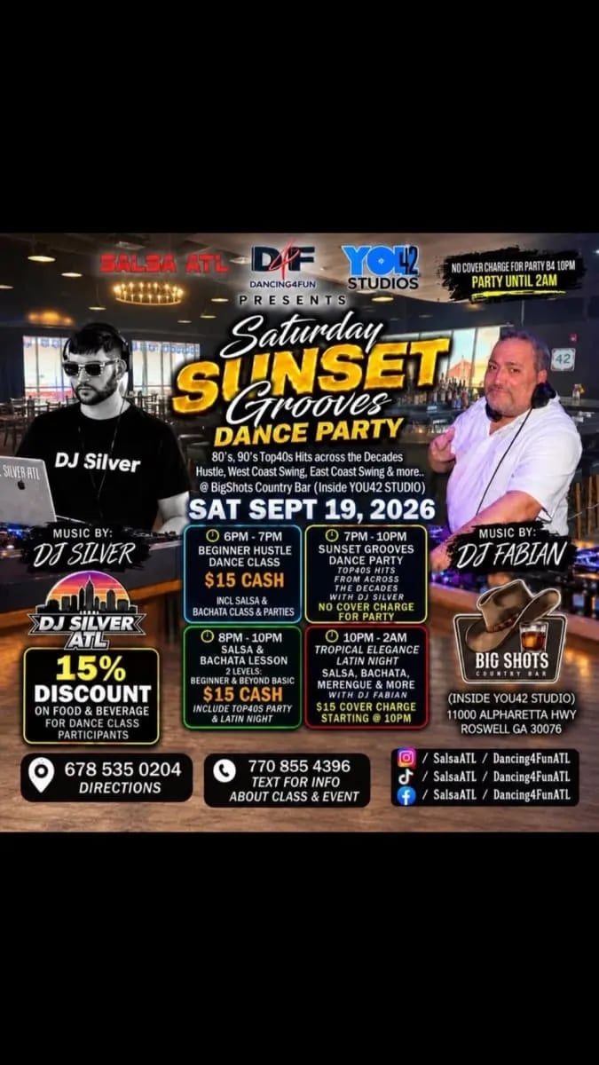 Saturday Sunset Grooves Dance Party