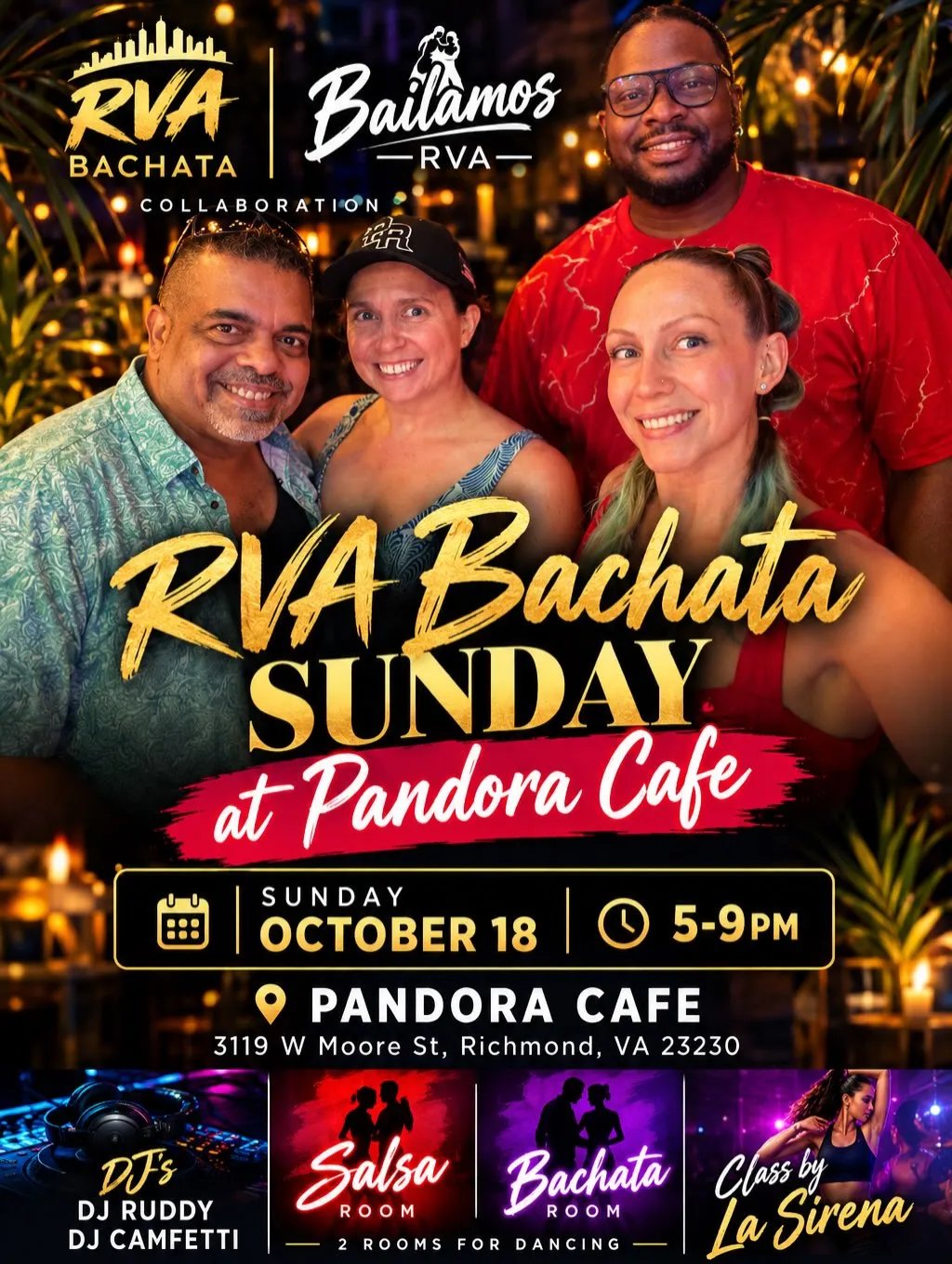 RVA Bachata Sunday at Pandora Cafe