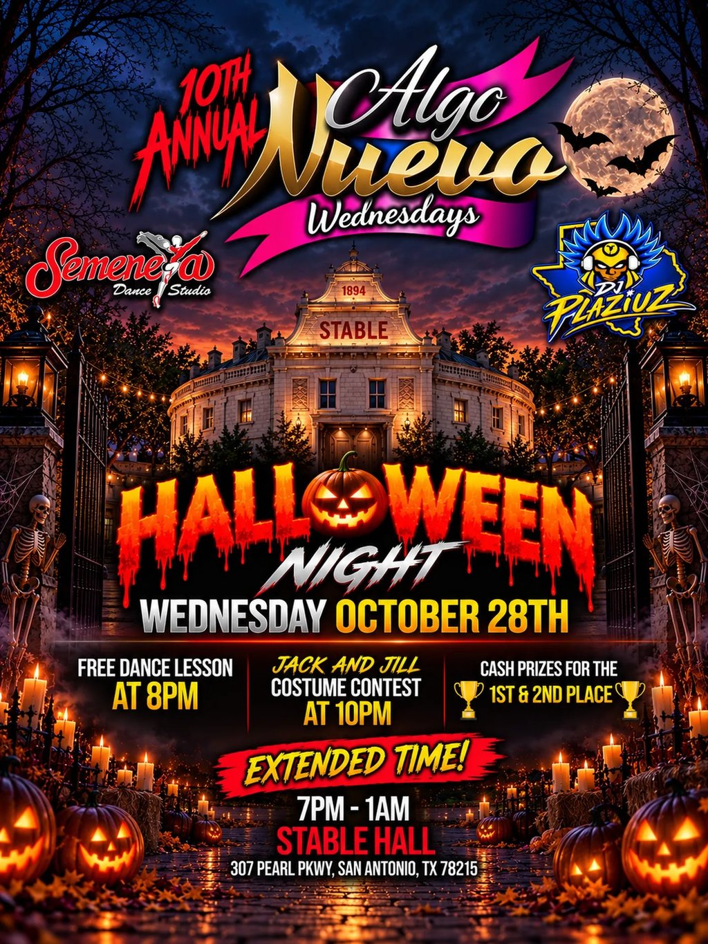 10th Annual Algo Nuevo Wednesdays Halloween Night