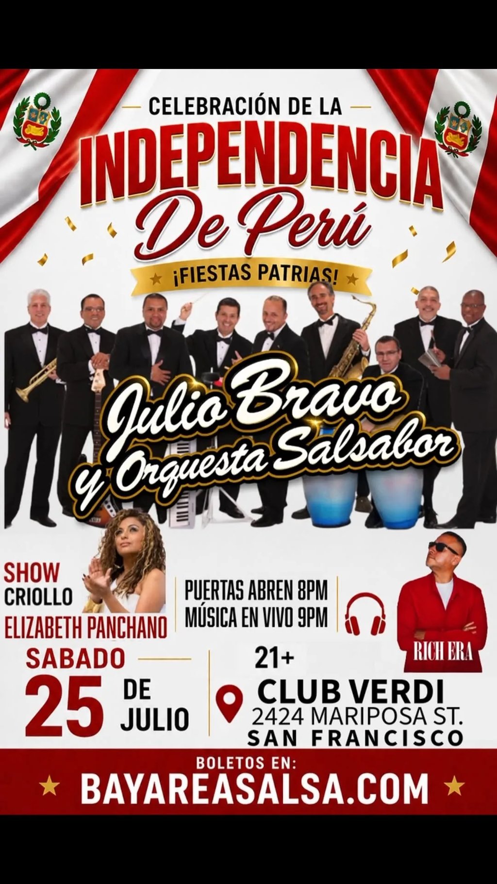 Celebración de la Independencia de Perú