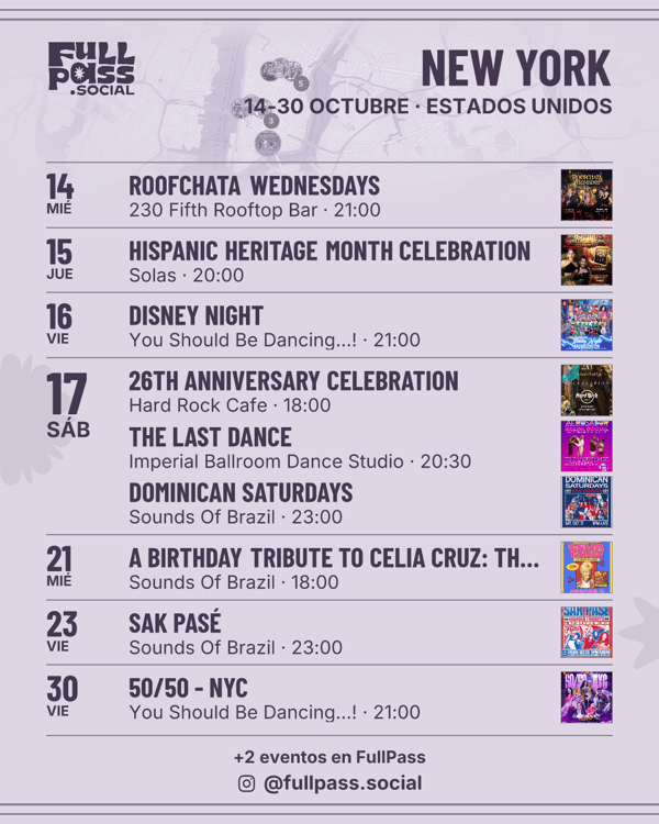 Agenda semanal · New York