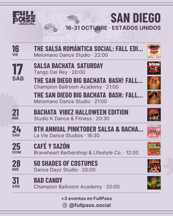 Agenda semanal · San Diego