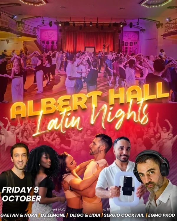 Albert Hall Latin Night - Poster del evento