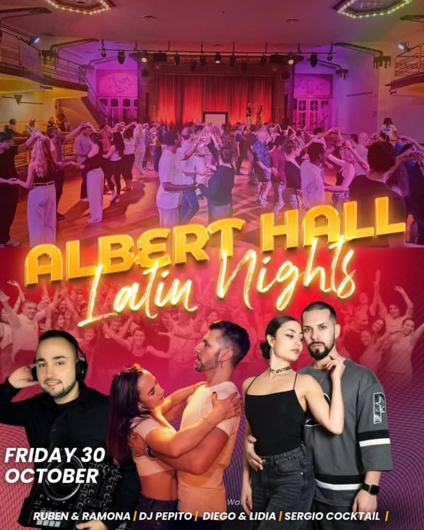Albert Hall Latin Nights - Poster del evento