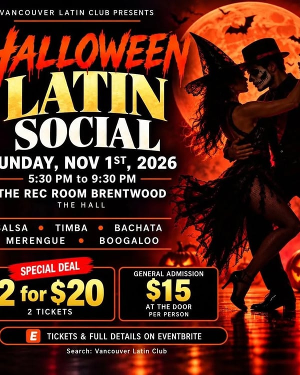 Halloween Latin Social - Poster del evento