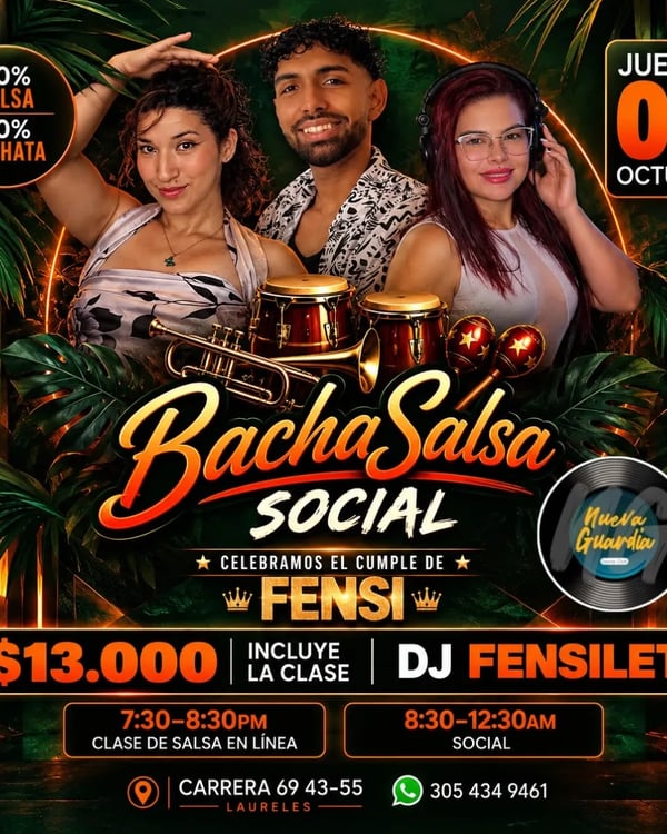 BachaSalsa social - Poster del evento
