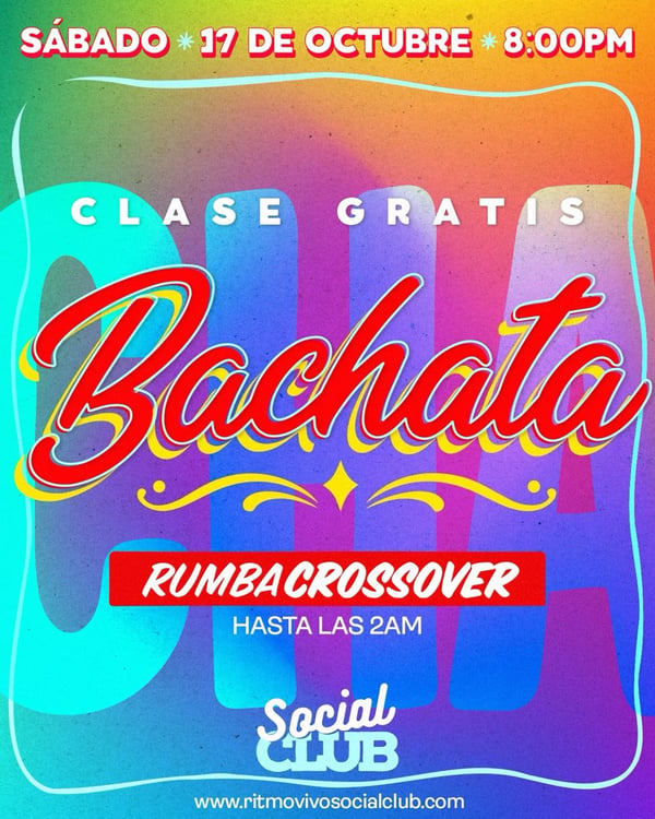 Clase gratis bachata rumba crossover - Event poster