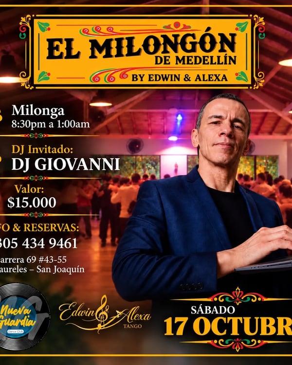 El milongón de Medellín - Poster del evento